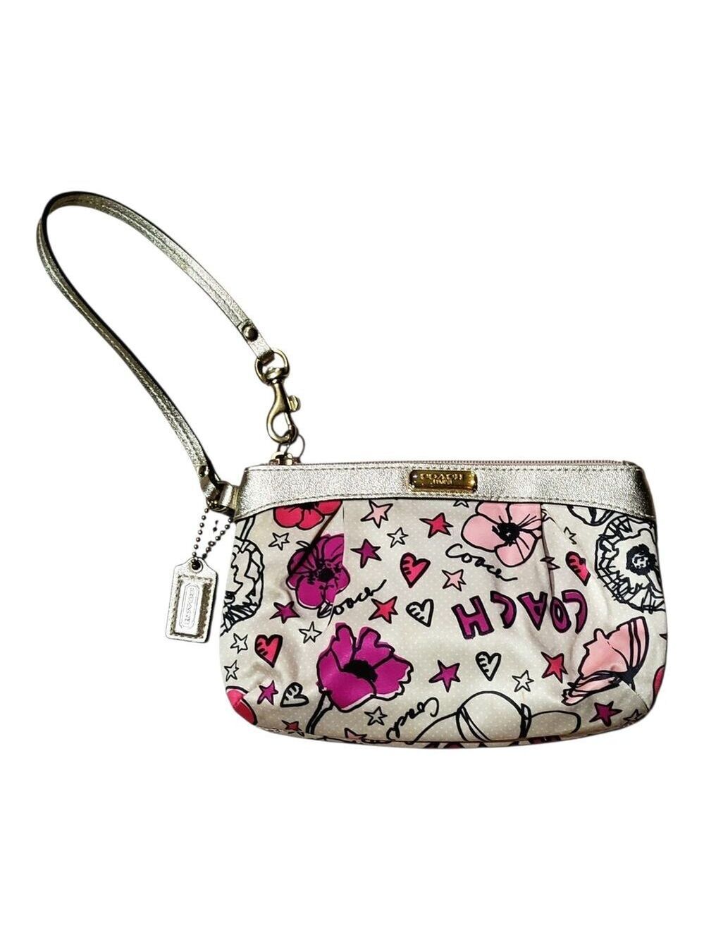 COACH VINTAGE PLEATED WRISTLET LIMITED EDITION POPPY KYRA FLORAL DAISY PRINT